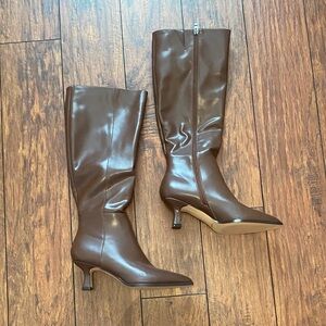 Elegant Brown Knee-High Women's Boots